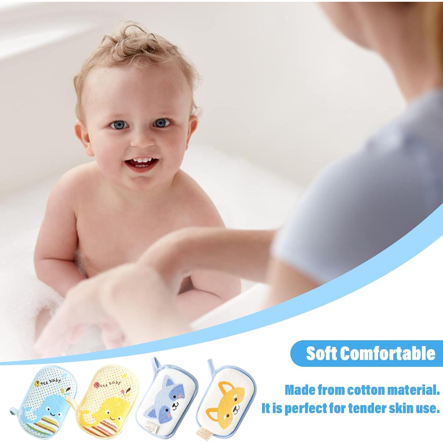 Esponja de Baño para Bebés Hokoad - 2 Piezas Animales Suaves