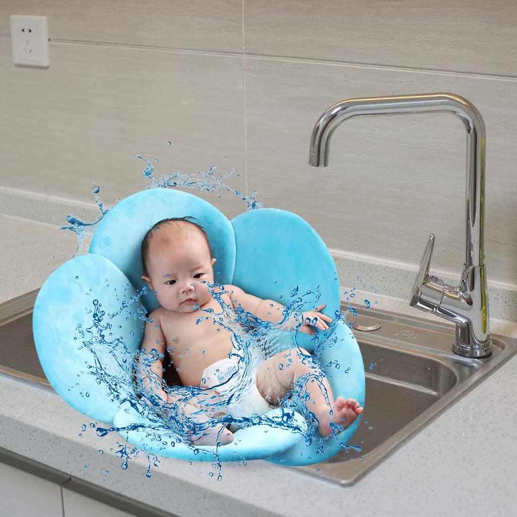 Alfombrilla de Baño para Bebés KAKIBLIN Flor Azul 77x77 cm