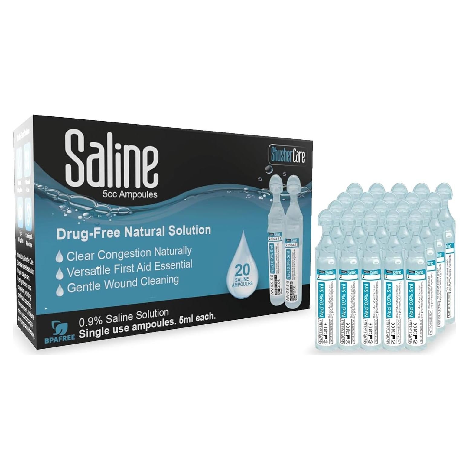 Ampollas Salinas Shusher Care 20x5ml - Solución Isotónica