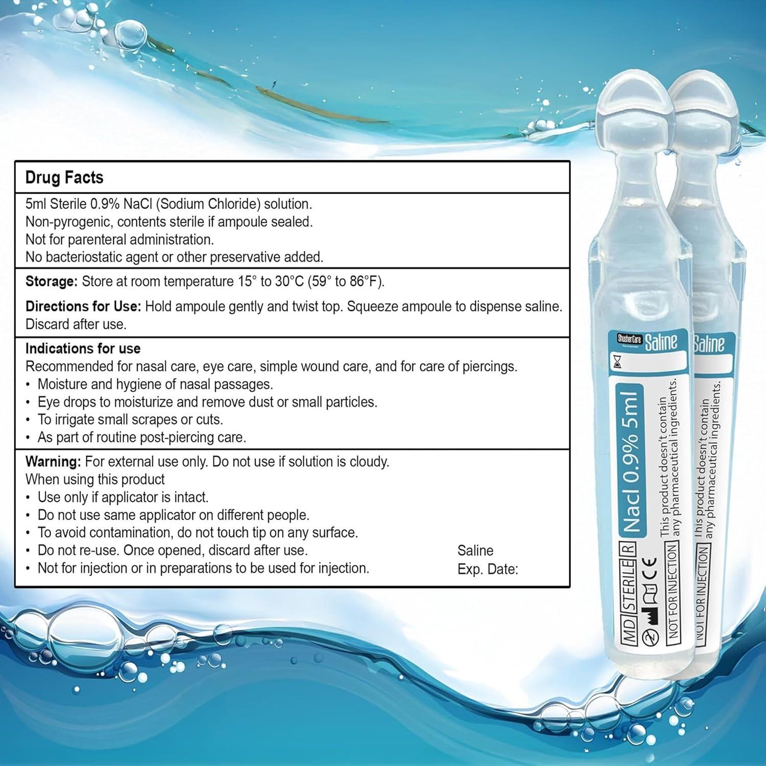 Ampollas Salinas Shusher Care 20x5ml - Solución Isotónica