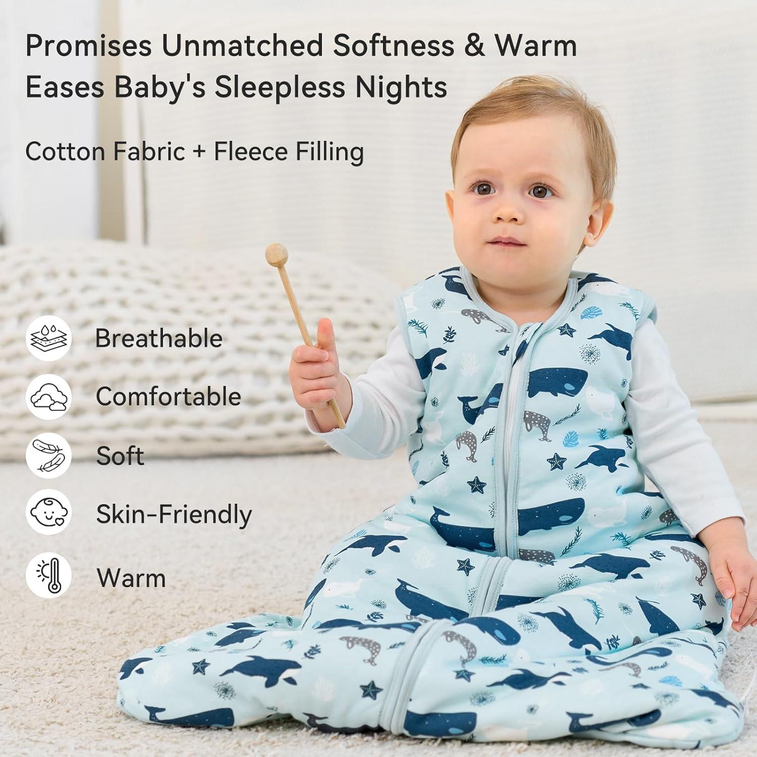 Saco de Sueño Unnivoll 6-12 Meses 2.5 TOG Algodón Tiburón