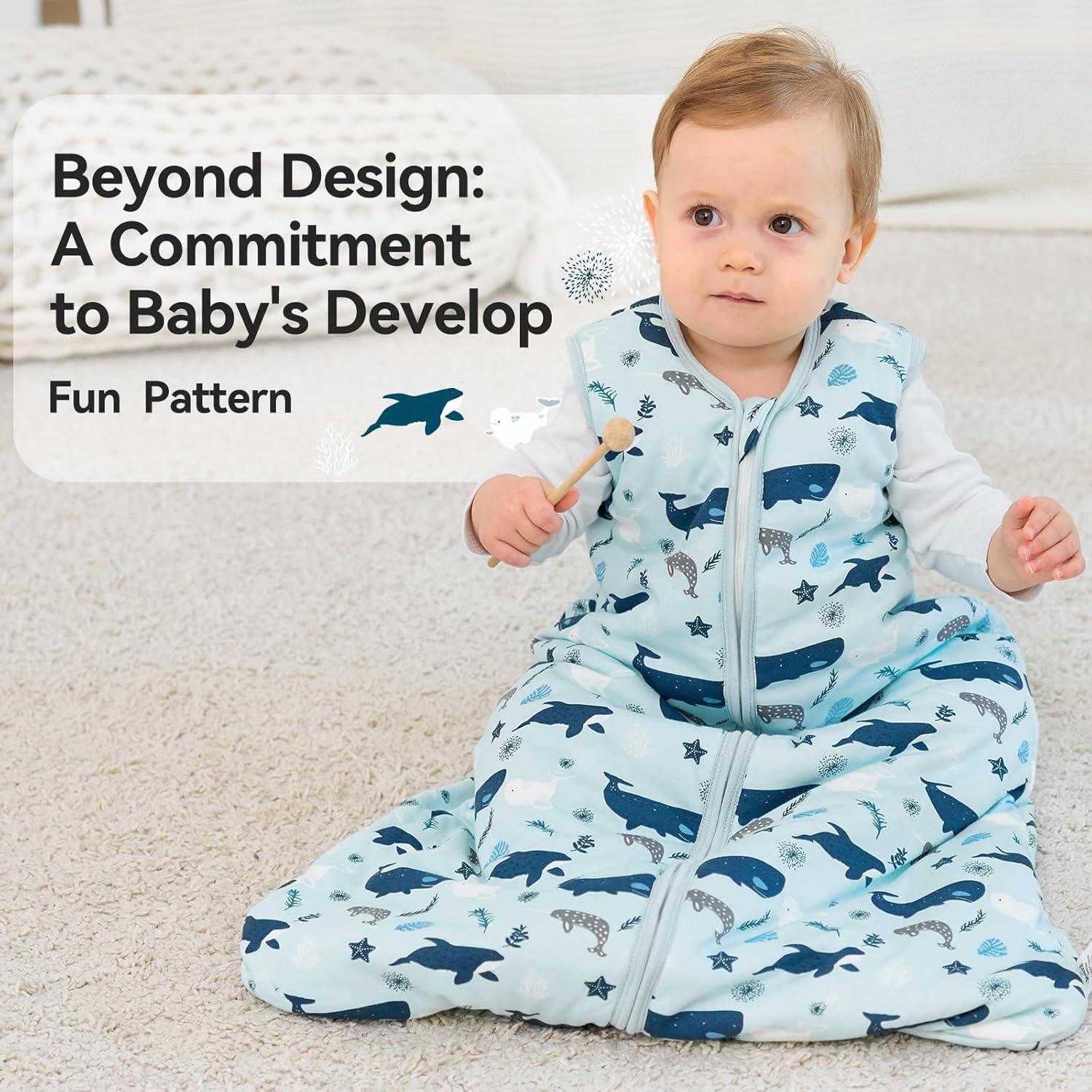 Saco de Sueño Unnivoll 6-12 Meses 2.5 TOG Algodón Tiburón