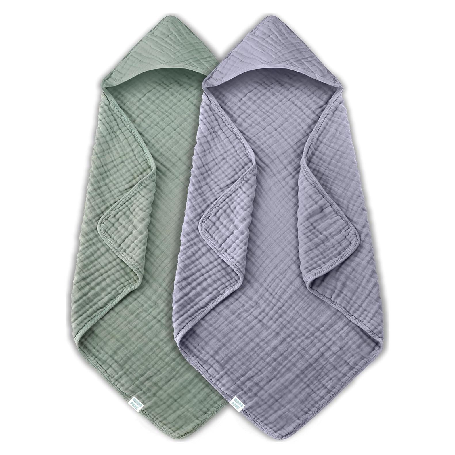 Toallas de Baño con Capucha MOON PARK 2 Piezas 81x81cm Algodón