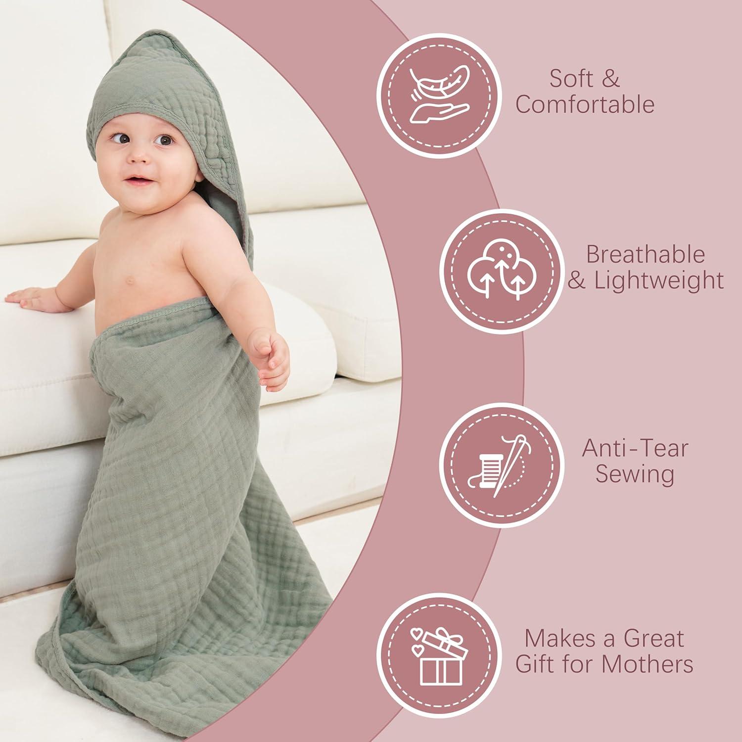 Toallas de Baño con Capucha MOON PARK 2 Piezas 81x81cm Algodón