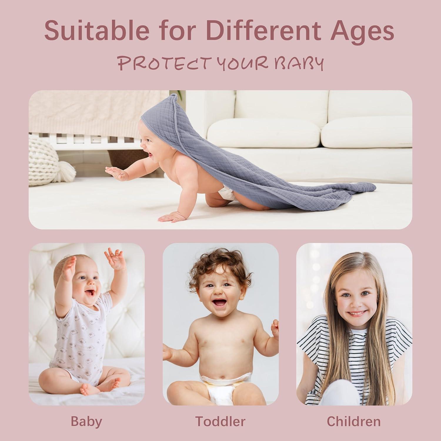 Toallas de Baño con Capucha MOON PARK 2 Piezas 81x81cm Algodón