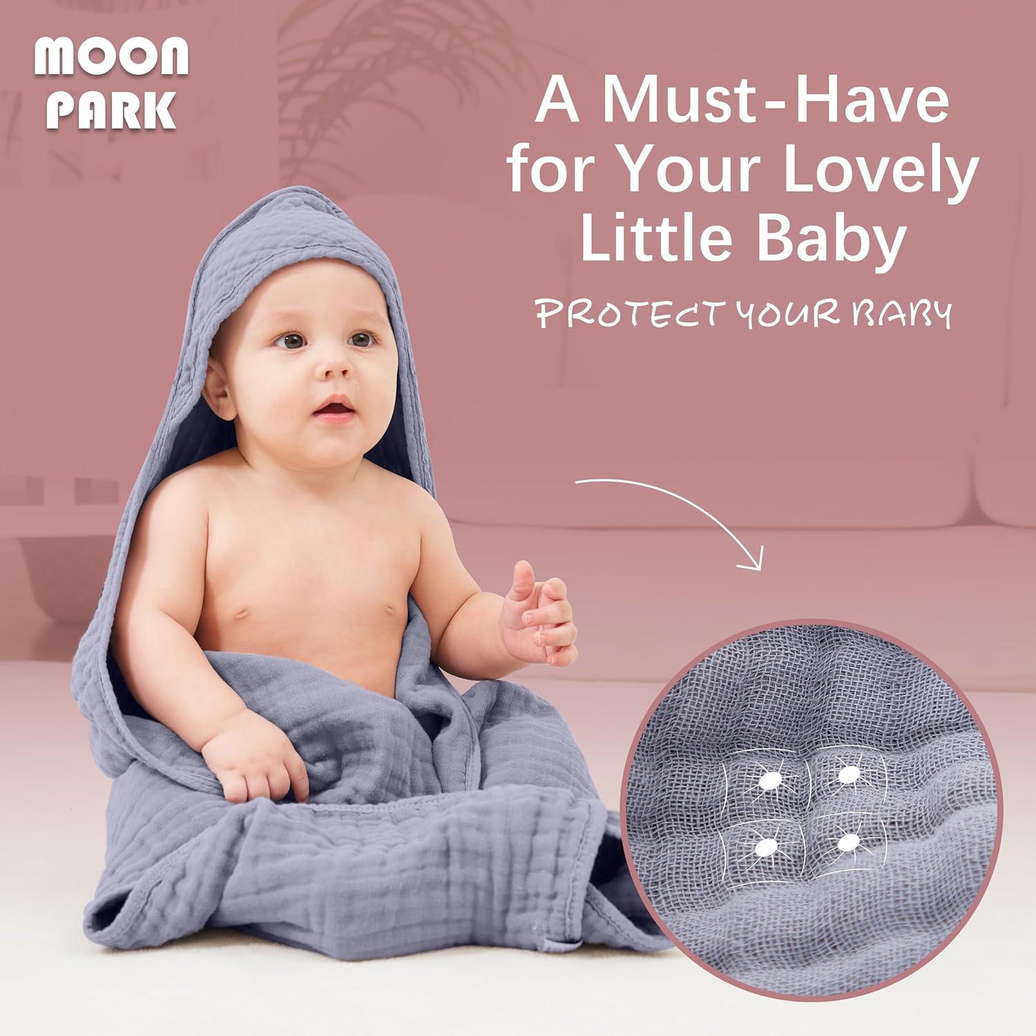 Toallas de Baño con Capucha MOON PARK 2 Piezas 81x81cm Algodón