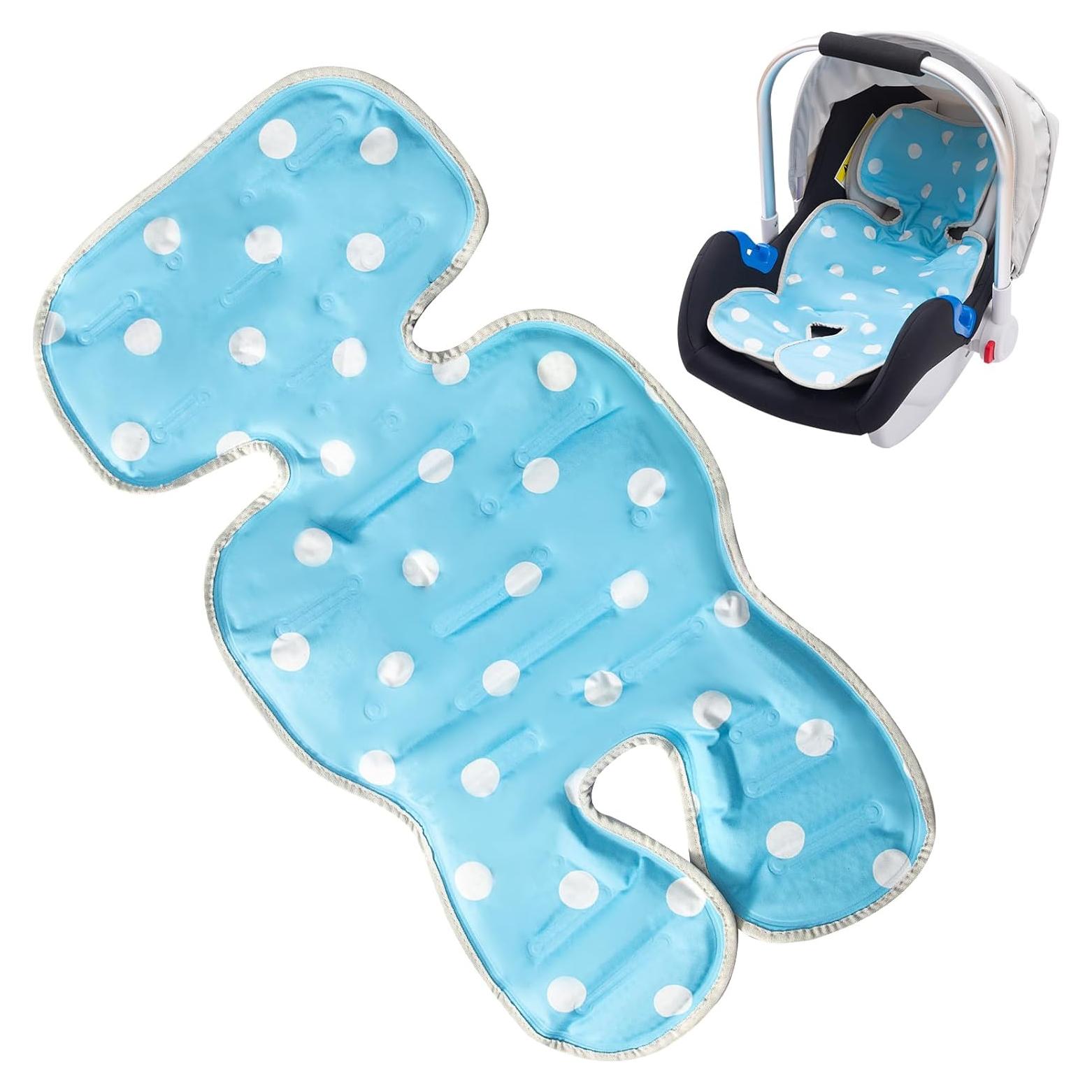 Almohadilla de Enfriamiento para Asiento de Coche Bebé Azul 2 en 1