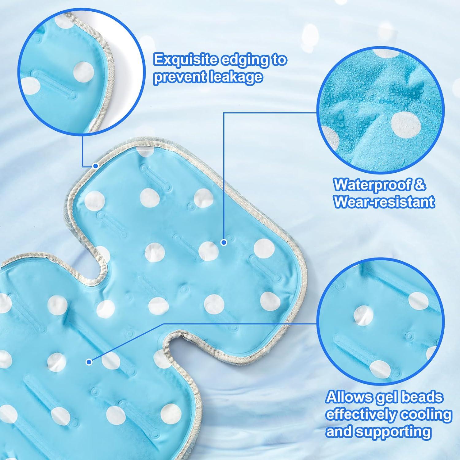 Almohadilla de Enfriamiento para Asiento de Coche Bebé Azul 2 en 1