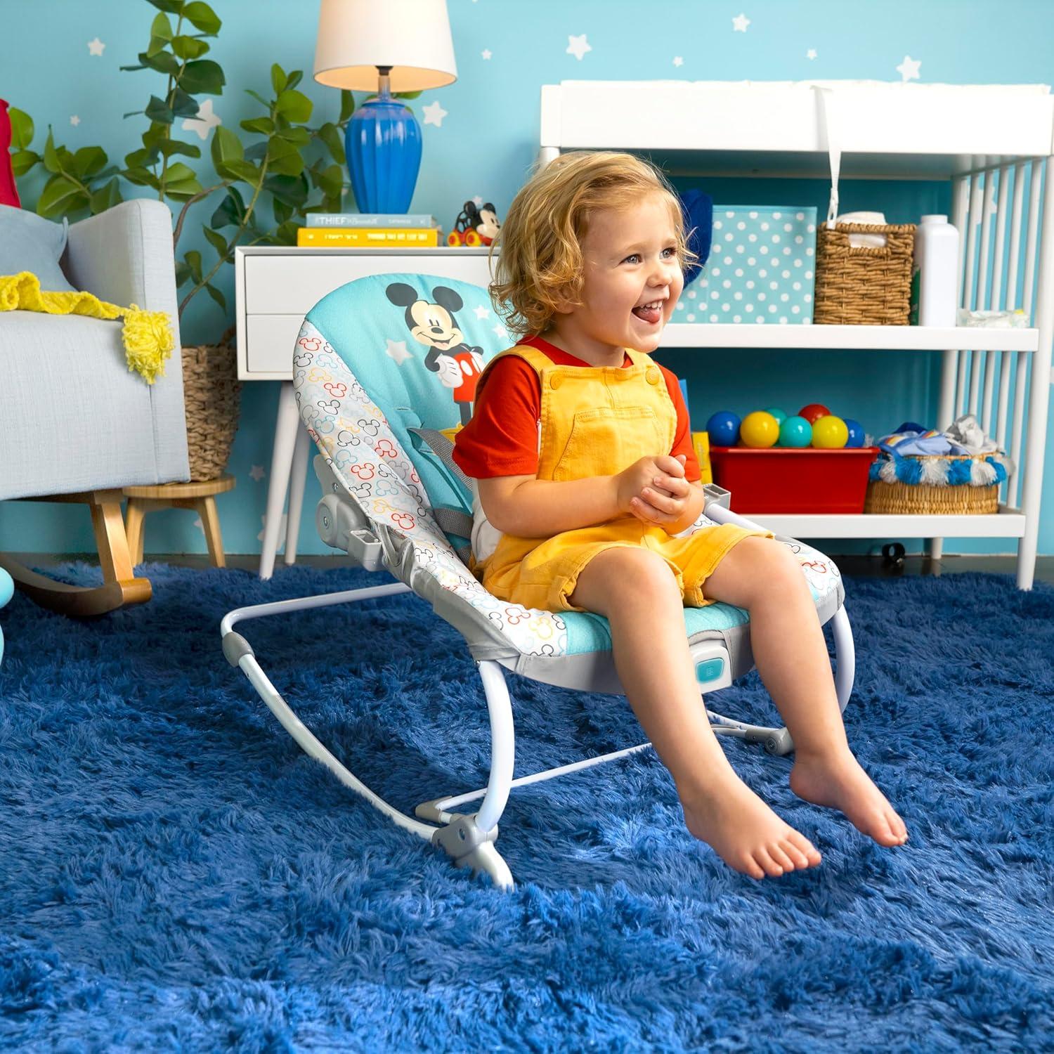 Silla Balanceadora Vibrante Disney Mickey Mouse 0-30 Meses