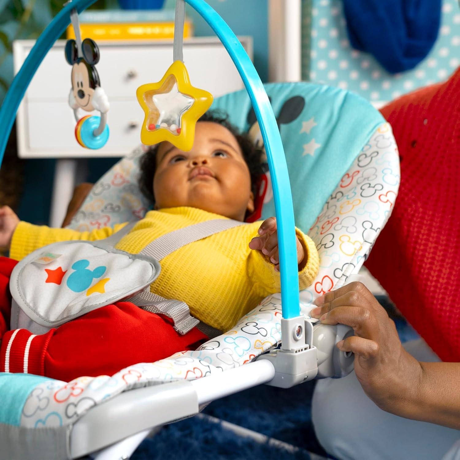 Silla Balanceadora Vibrante Disney Mickey Mouse 0-30 Meses