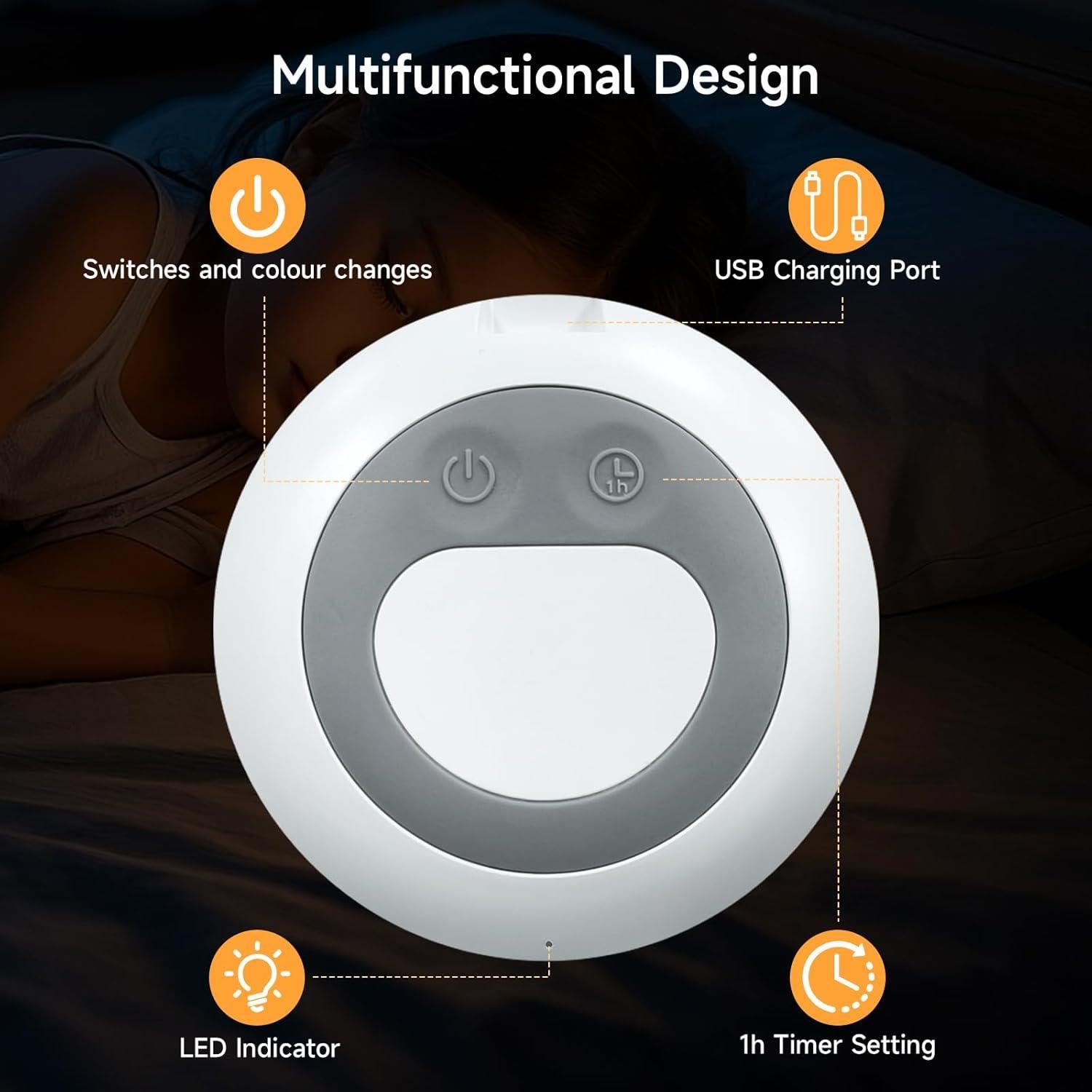 Luz Nocturna para Bebés Tyute T-100 Multicolor Recargable