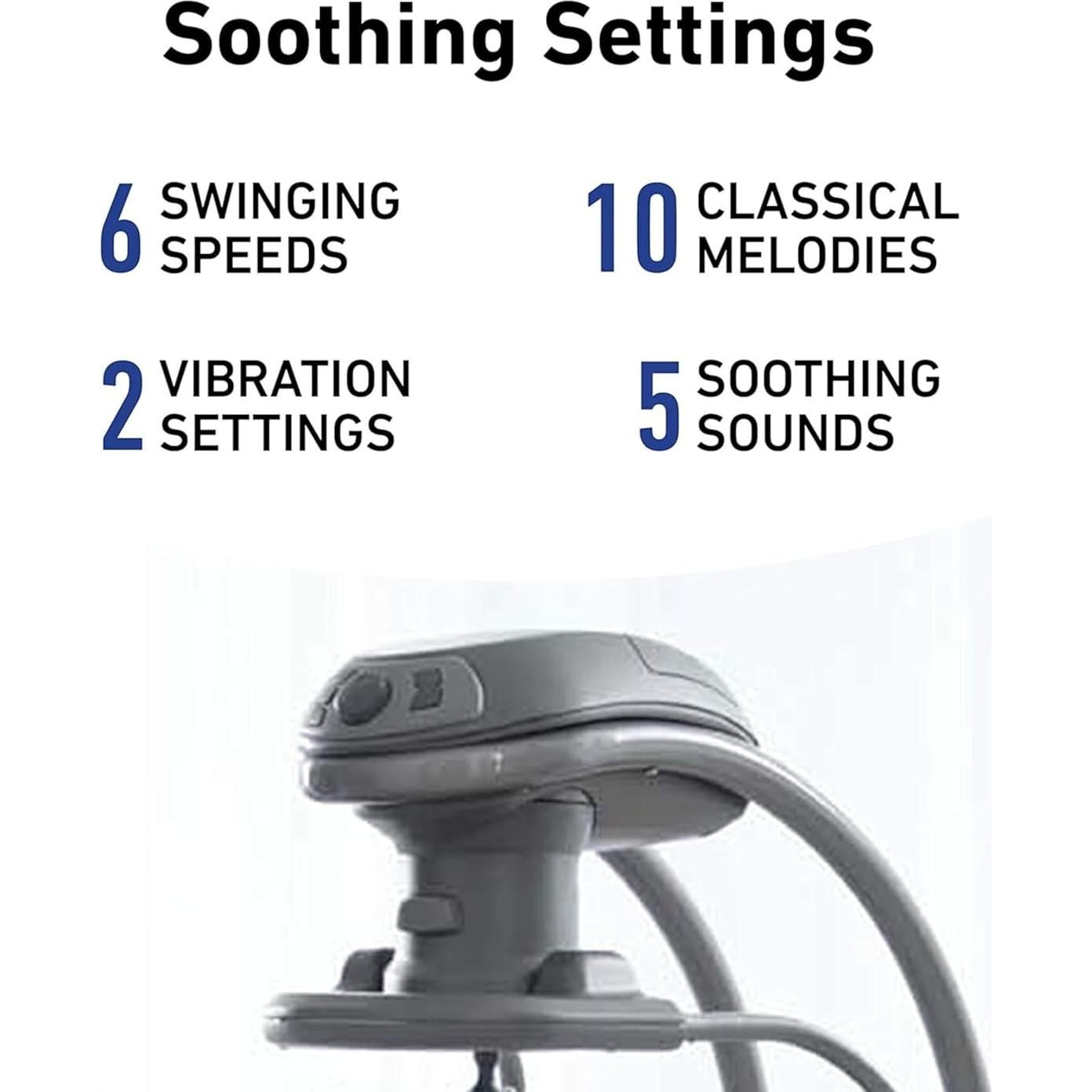 Columpio y Mecedora Graco DuetSoothe Zafiro 6 Velocidades