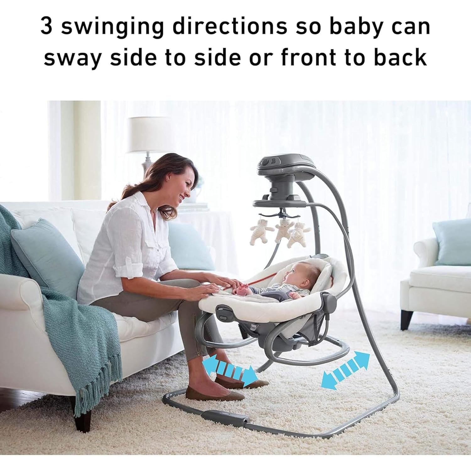 Columpio y Mecedora Graco DuetSoothe Zafiro 6 Velocidades