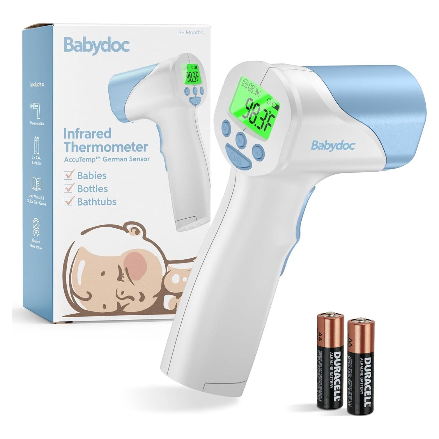 Termómetro Infrarrojo Sin Contacto Babydoc 3 en 1 para Bebés