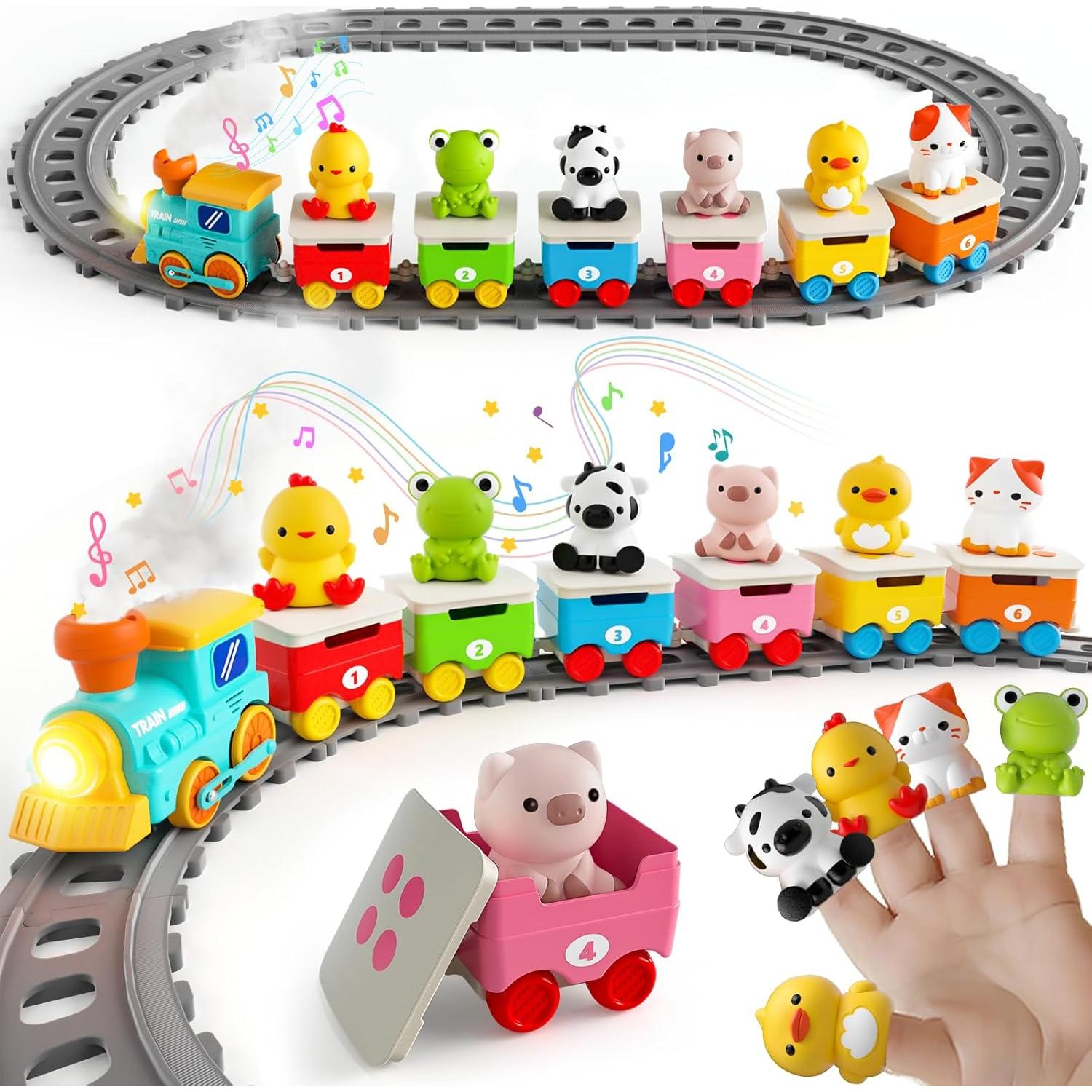 Set de Tren Eléctrico de Granja Aigybobo para Niños 1-3 Años