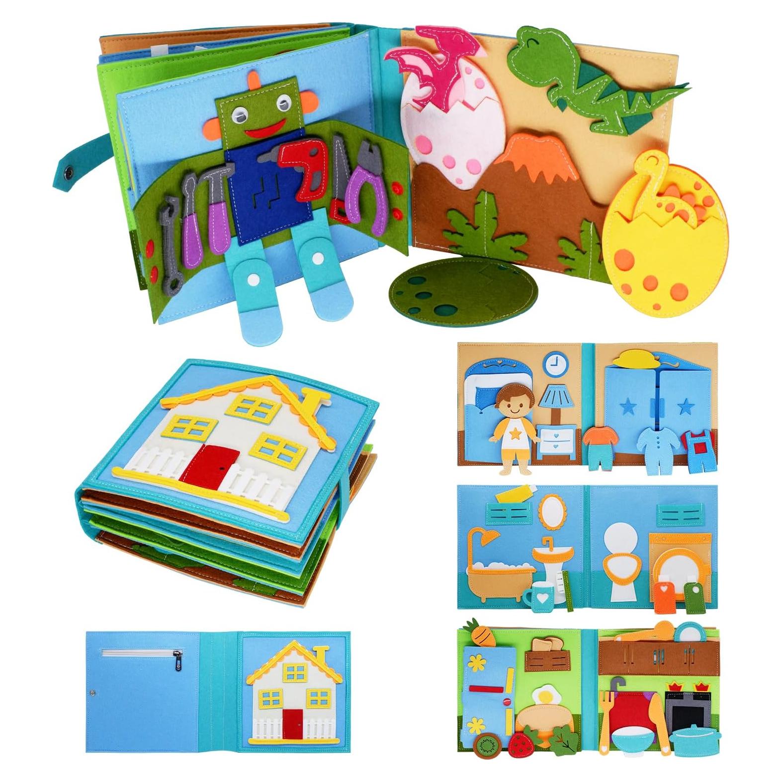 Libro Silencioso Montessori de Fieltro BizyKoady 20x20cm