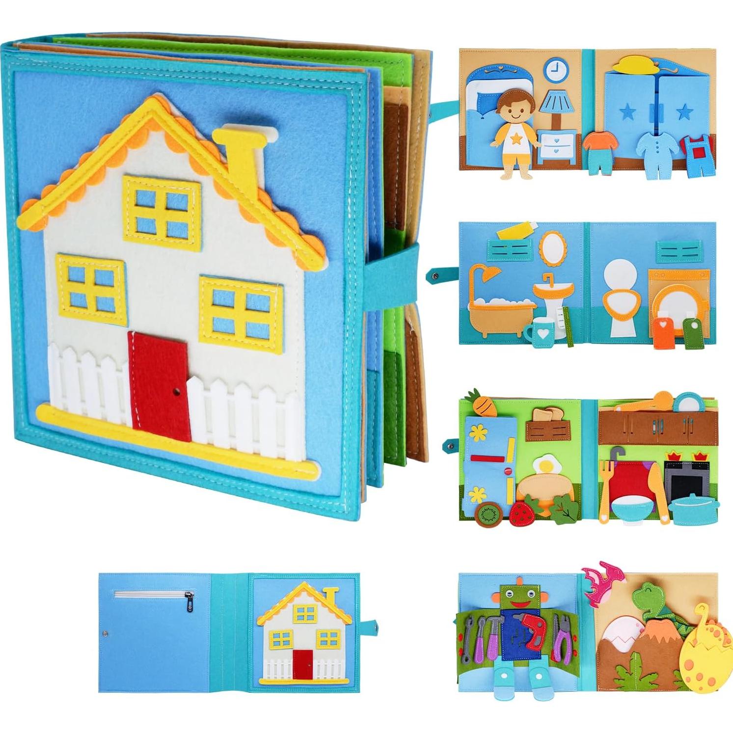 Libro Silencioso Montessori de Fieltro BizyKoady 20x20cm