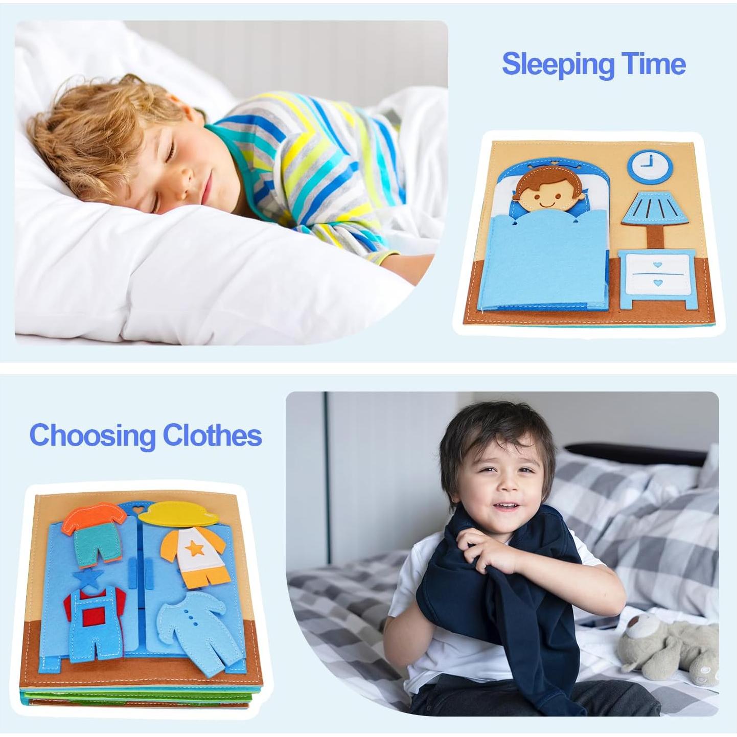 Libro Silencioso Montessori de Fieltro BizyKoady 20x20cm