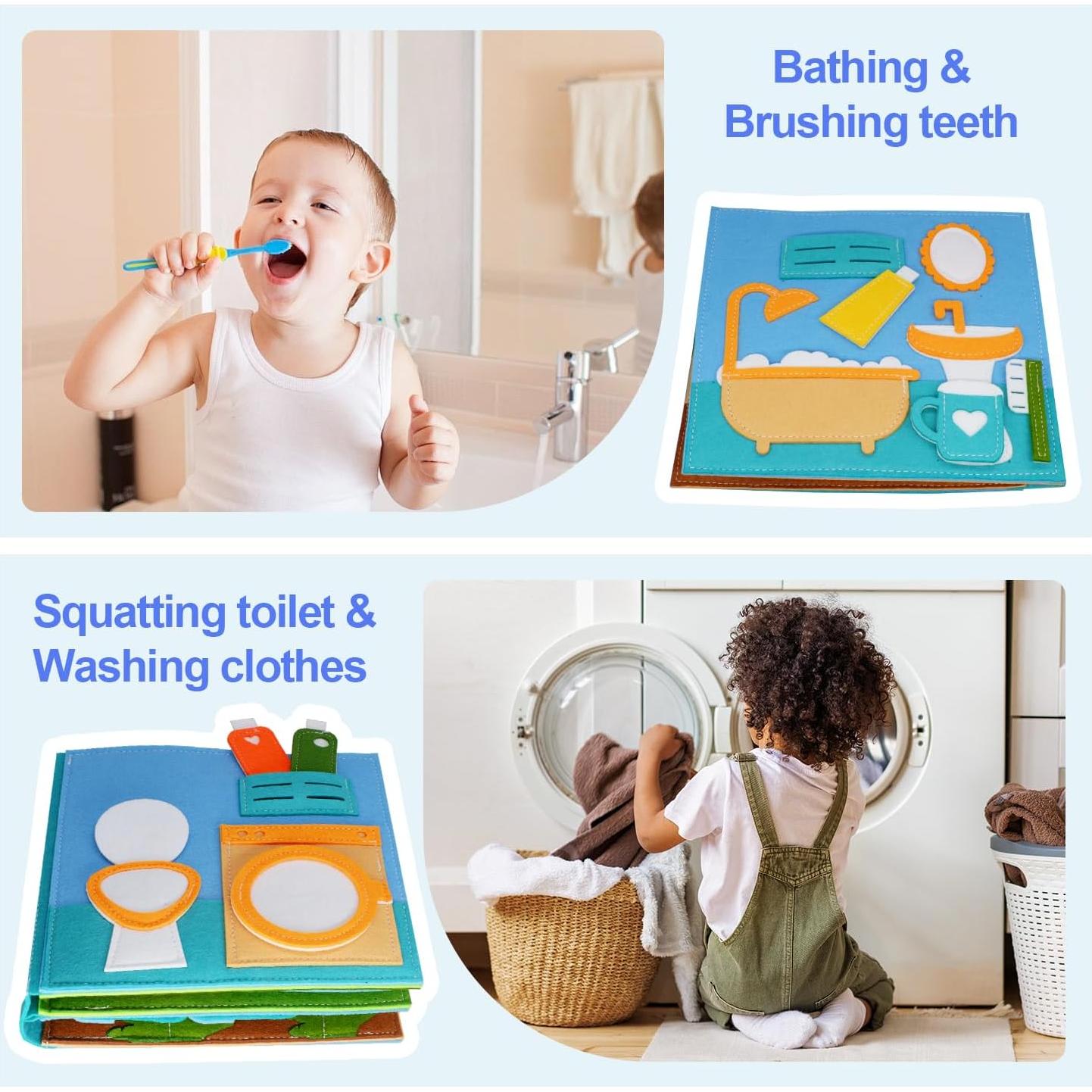 Libro Silencioso Montessori de Fieltro BizyKoady 20x20cm