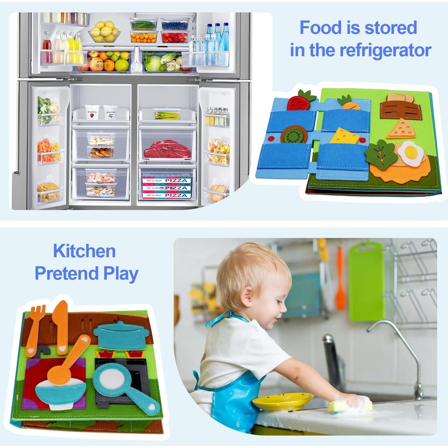 Libro Silencioso Montessori de Fieltro BizyKoady 20x20cm