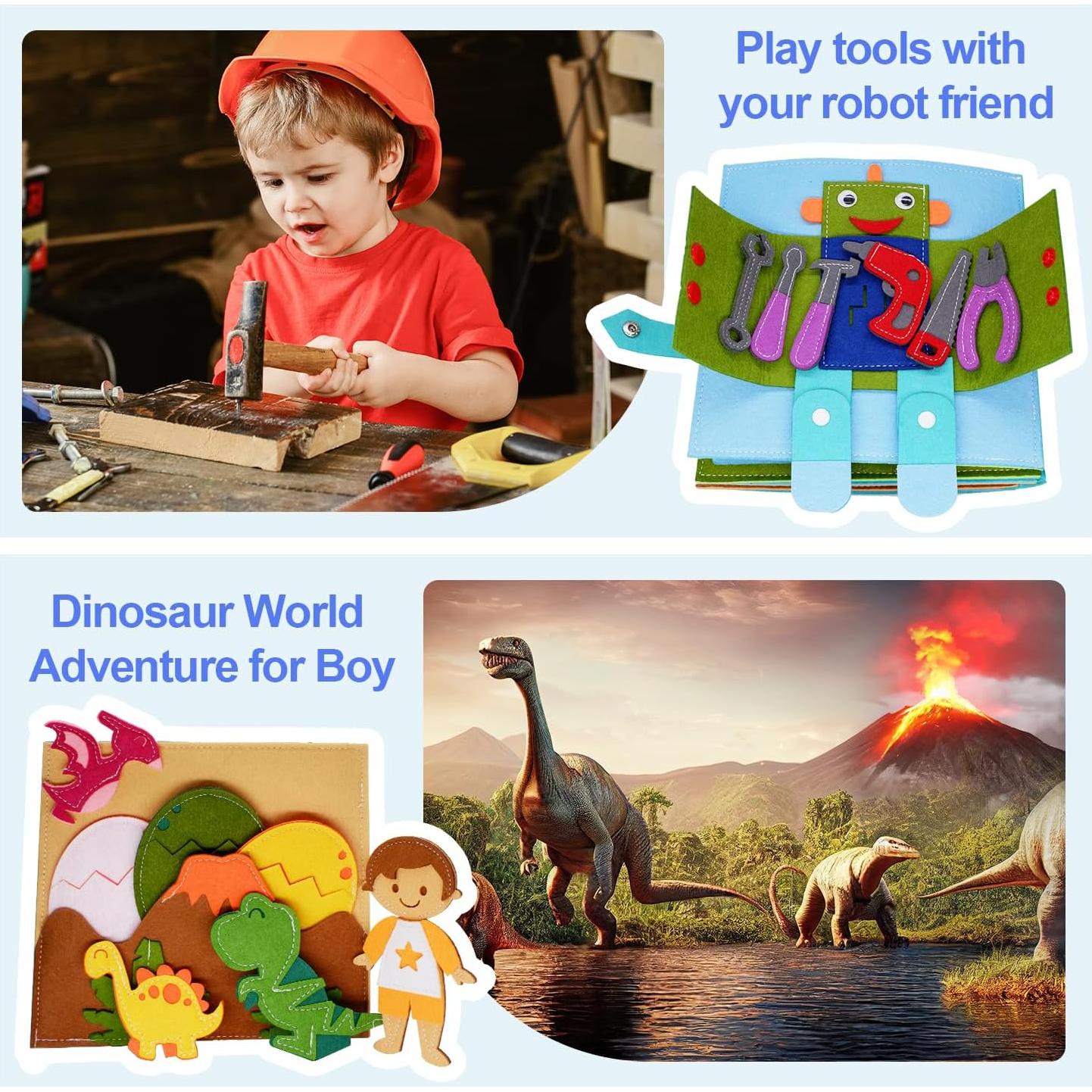 Libro Silencioso Montessori de Fieltro BizyKoady 20x20cm