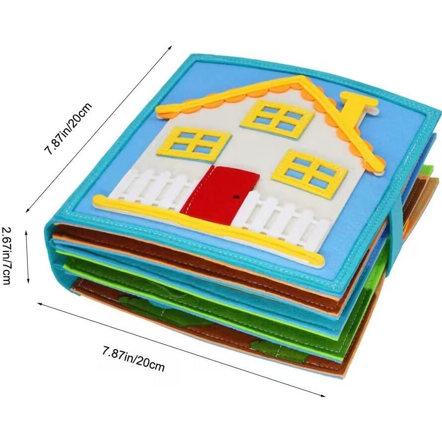 Libro Silencioso Montessori de Fieltro BizyKoady 20x20cm