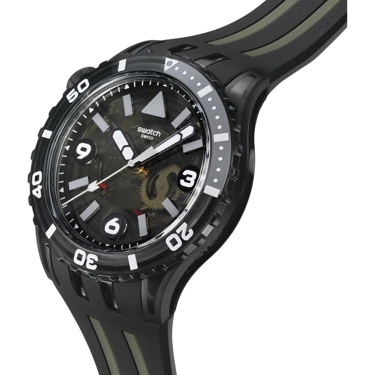 Reloj Casual Unisex Swatch Scubaqua Cuarzo 44mm Negro