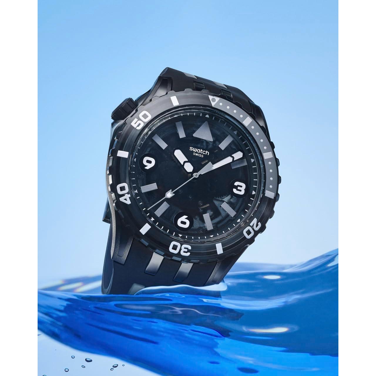 Reloj Casual Unisex Swatch Scubaqua Cuarzo 44mm Negro