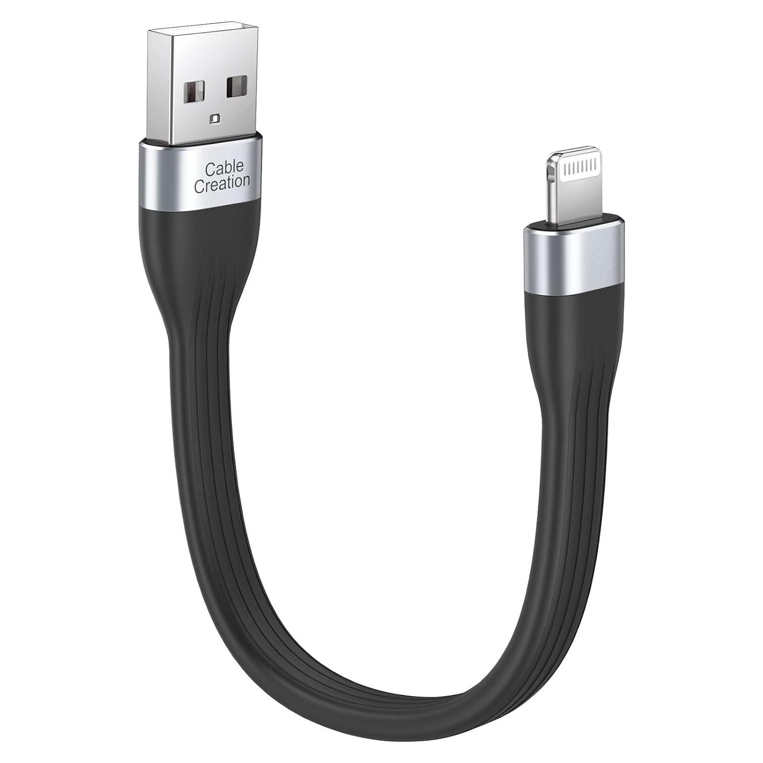 Cable USB a Lightning CableCreation 0.15m MFi - Paquete de 2