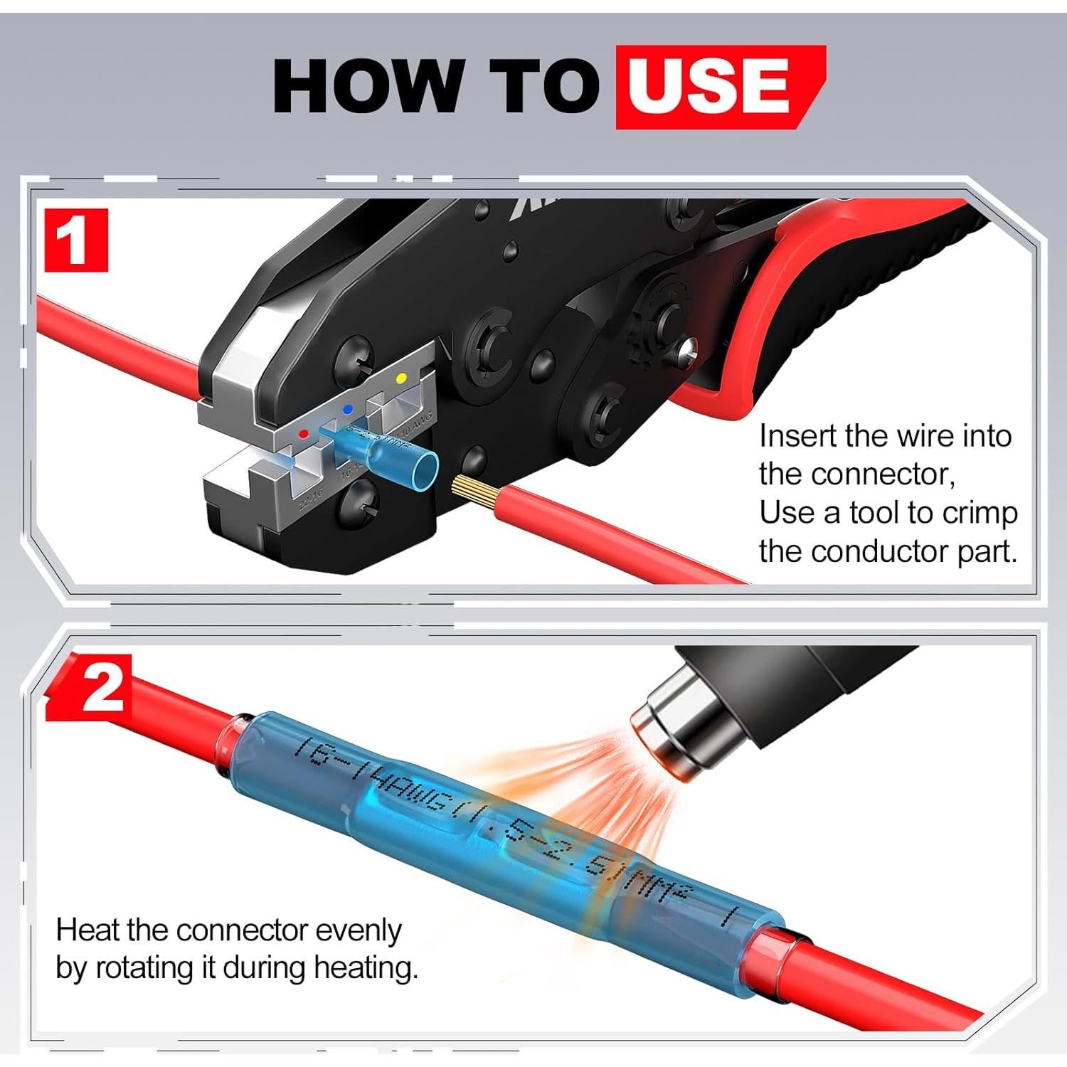 Kit de Conectores de Termofusión AIRIC 100 pcs Impermeables