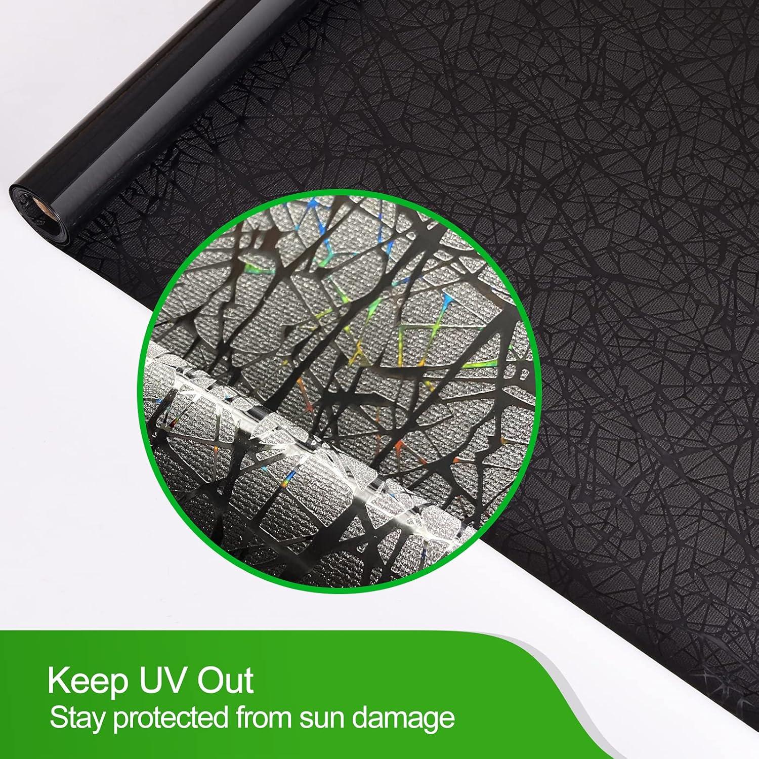 Película para Ventanas QHYsunshine 44.5x200cm Negra Sin Pegamento