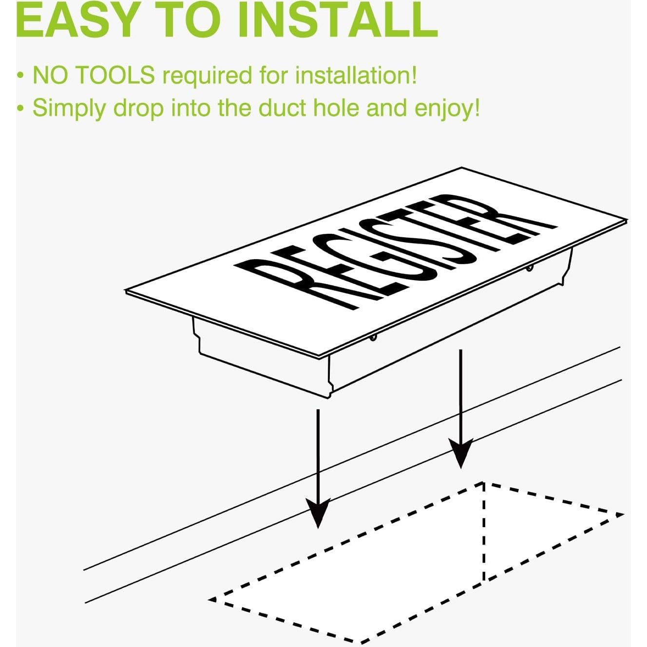 Rejilla de Piso Naiture de Acero Inoxidable 4x10" Negra