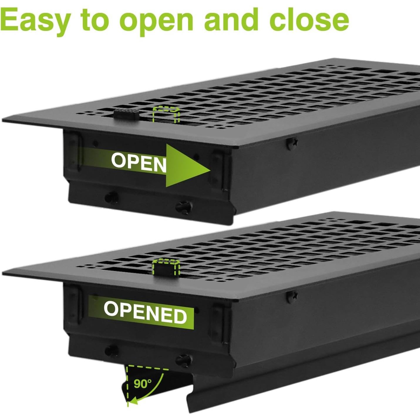 Rejilla de Piso Naiture de Acero Inoxidable 4x10" Negra