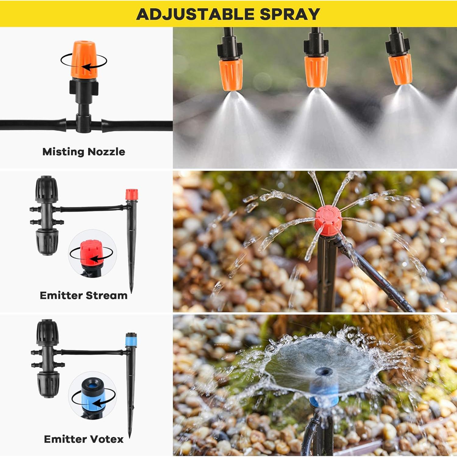 Kit de Riego por Goteo STARREY 69M para Jardín y Invernadero