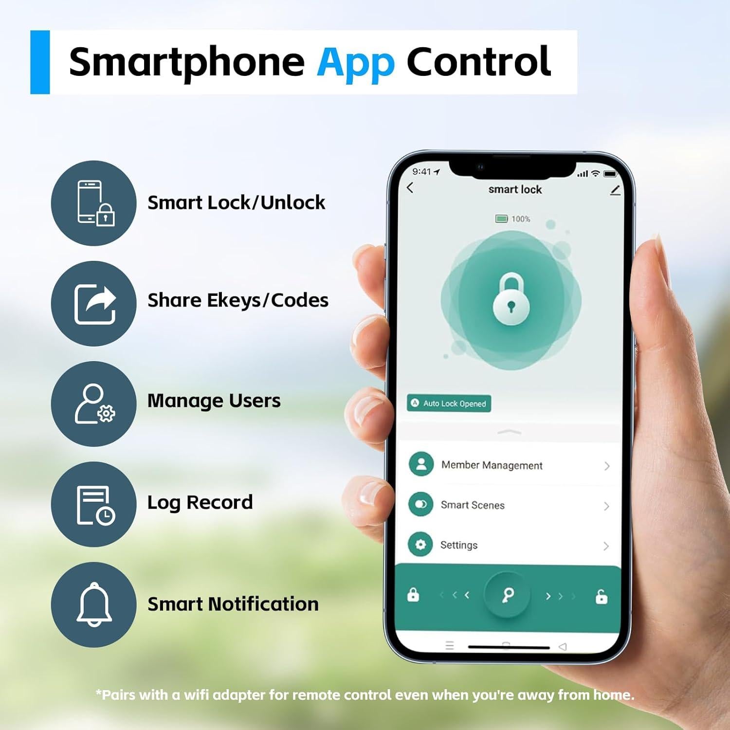 Cerradura Inteligente Winforhour Homki-01 Teclado Plata