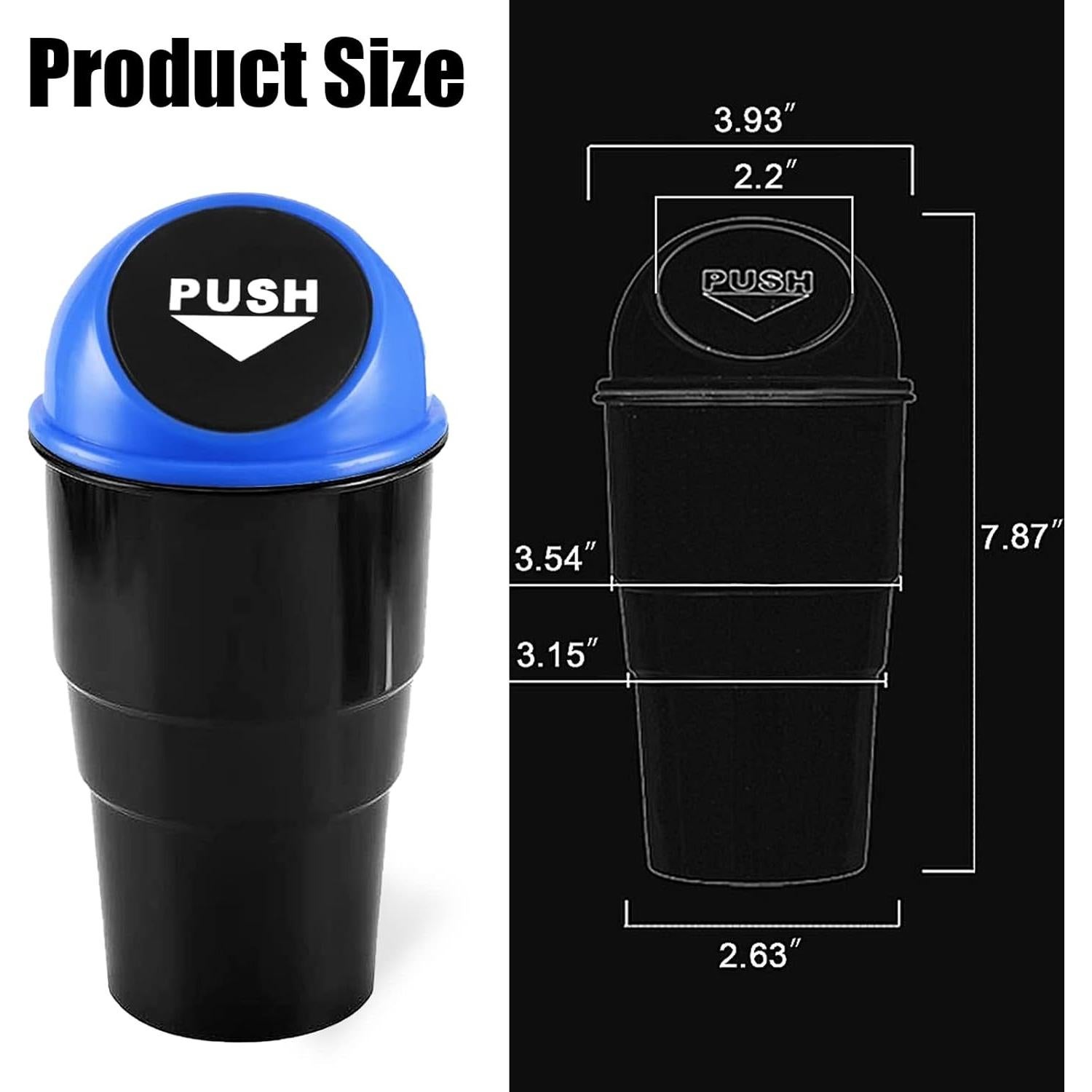 Mini Basurero de Coche NTNEV Azul a Prueba de Fugas