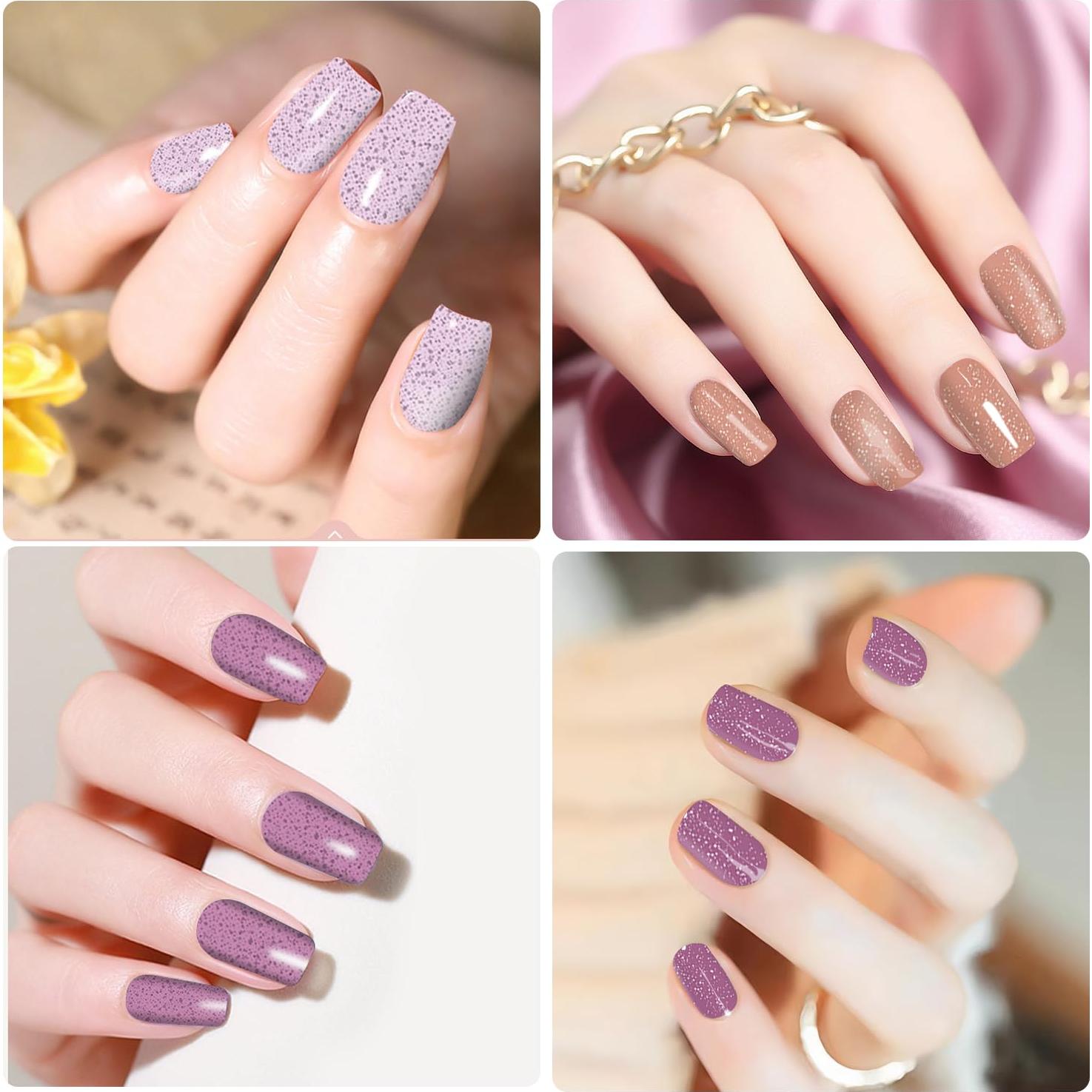 Wokoto 20 Hojas de Pegatinas de Esmalte de Uñas Brillantes