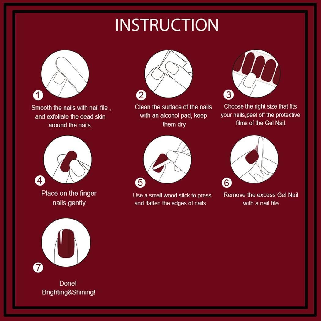 Wokoto 20 Hojas de Pegatinas de Esmalte de Uñas Brillantes