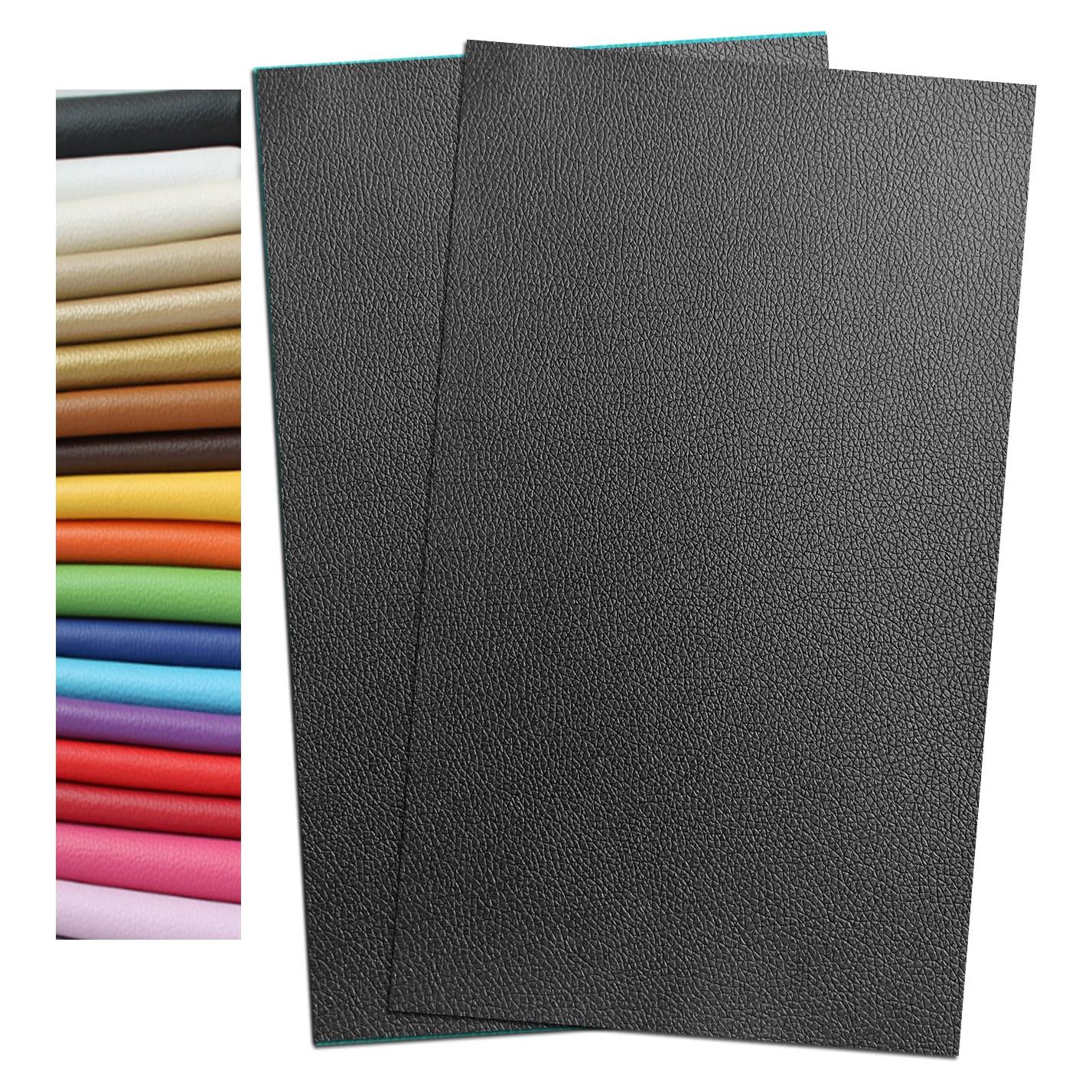 Parche de cuero autoadhesivo Lishang 15x25 cm - 2 piezas Negro