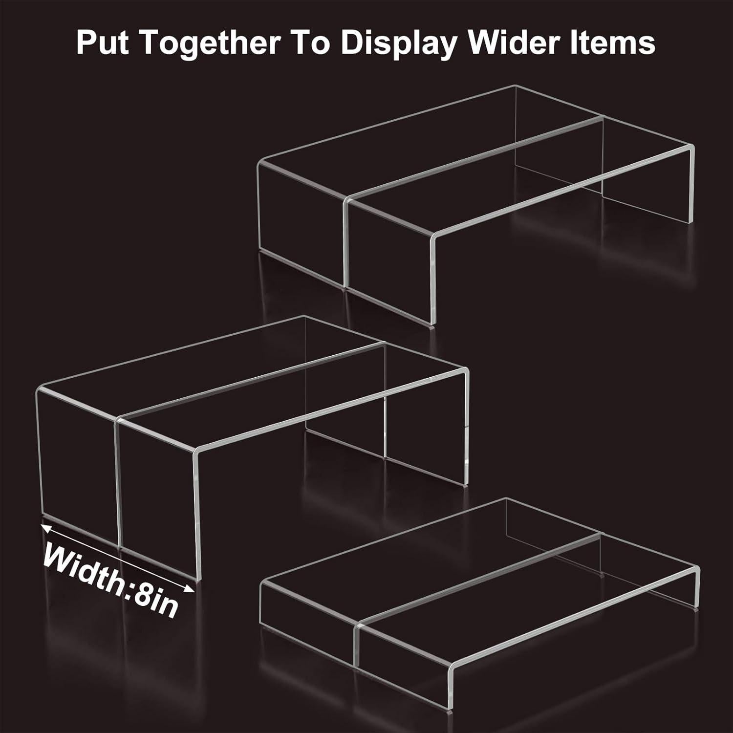 Soportes de Exhibición Acrílicos Blaithom 6PCS Transparentes