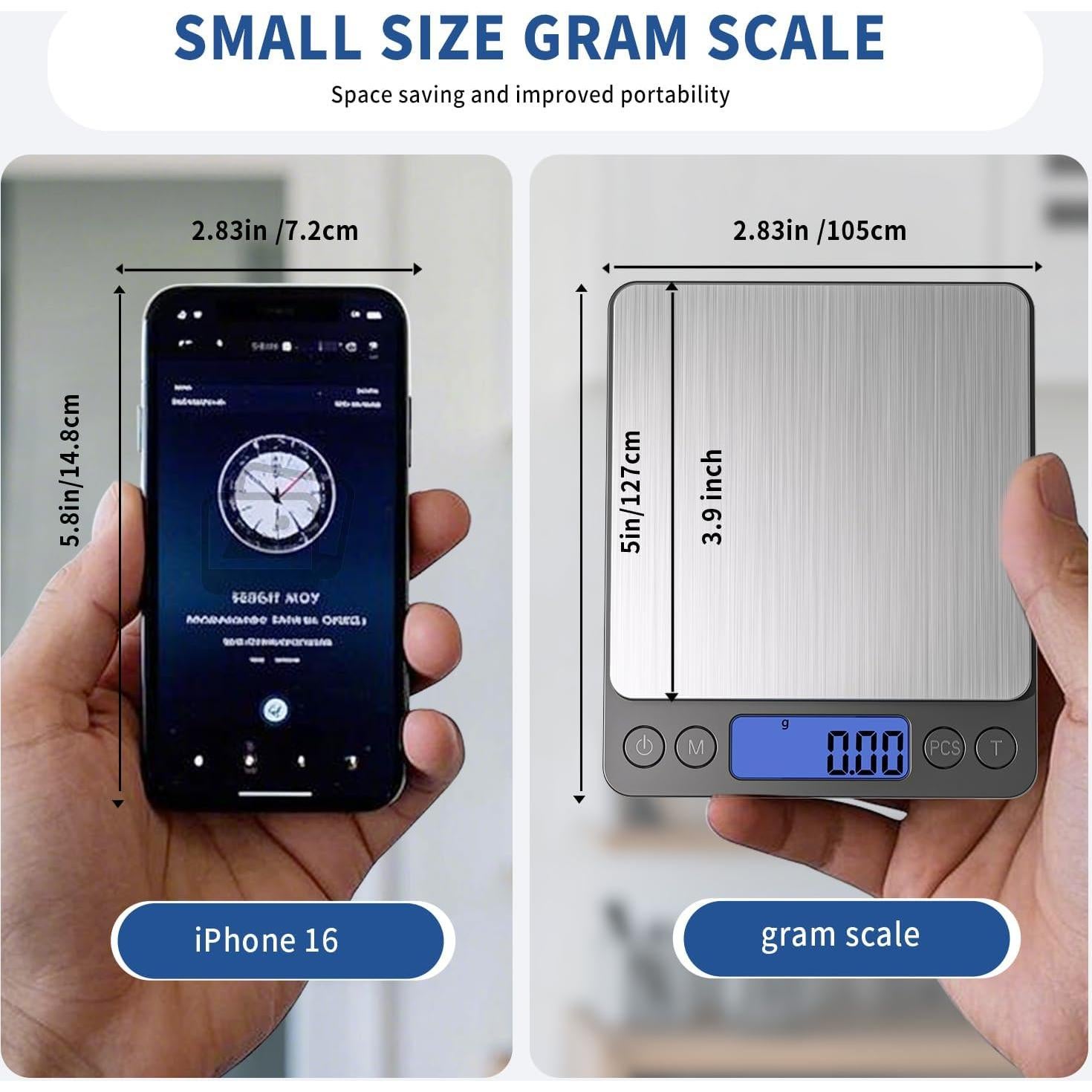 Báscula Digital de Cocina MEIYA 500g Precisa 0.01g Mini