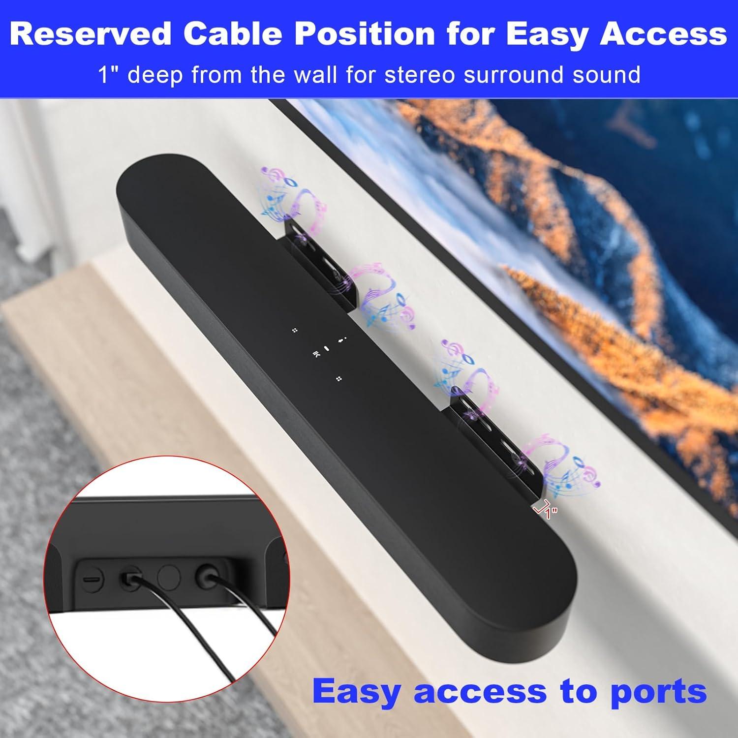 Soporte de Pared para Barra de Sonido BYMECOST Sonos Beam