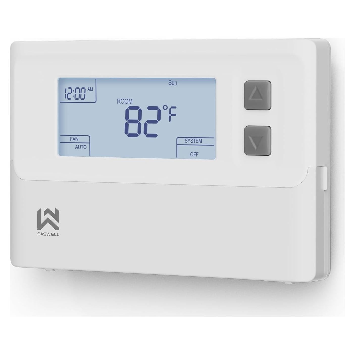 Termostato Programable SASWELL T21STK-2 1H/1C Digital