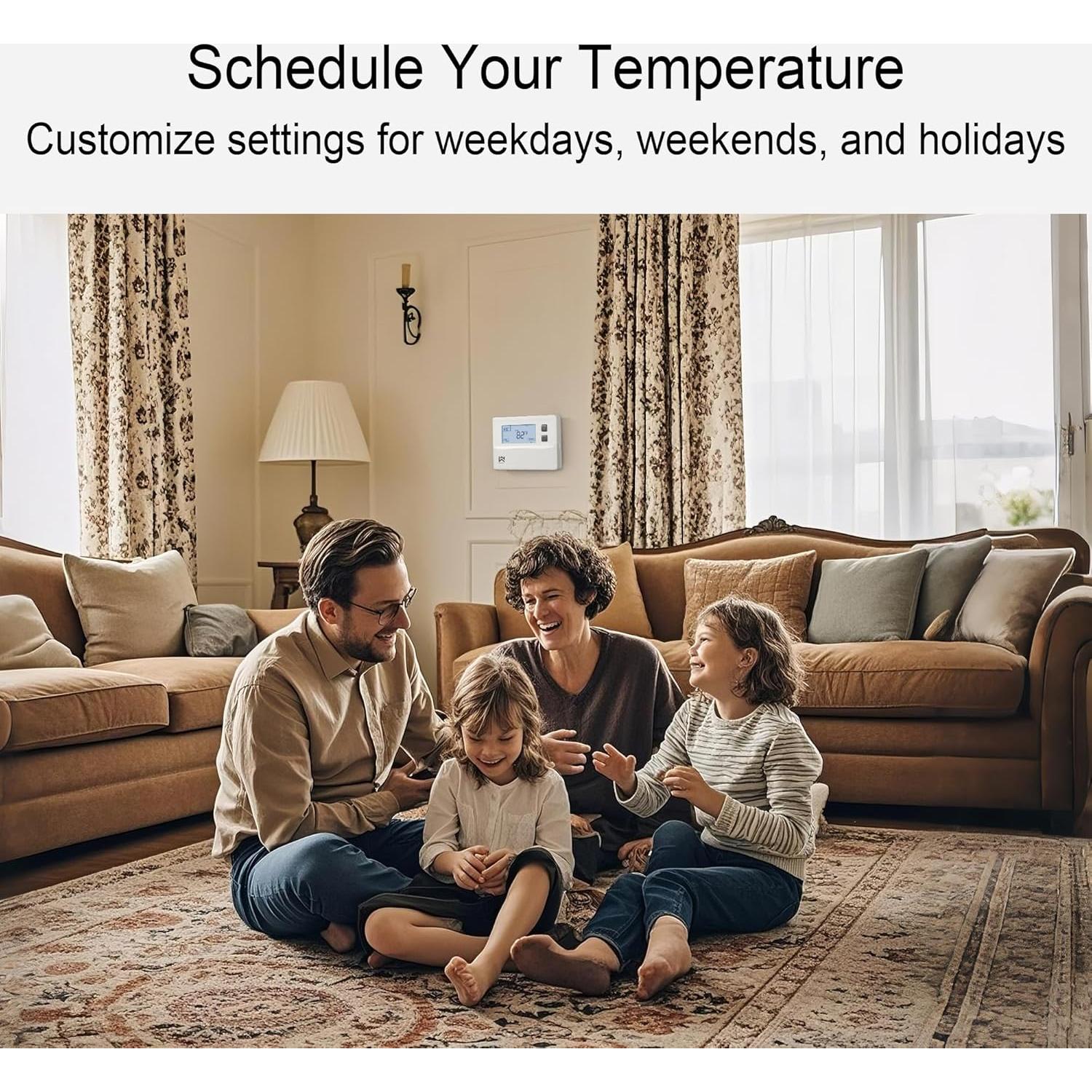 Termostato Programable SASWELL T21STK-2 1H/1C Digital