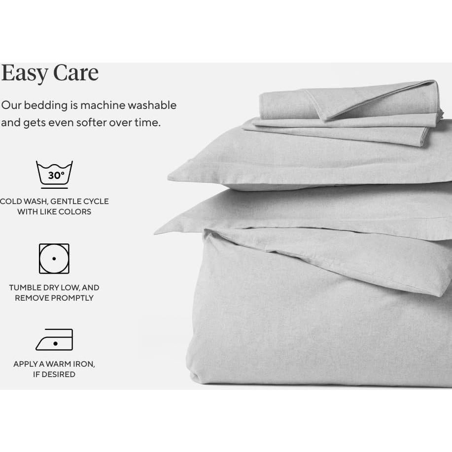 Juego de Sábanas Individual Coyuchi Satén Orgánico Blanco