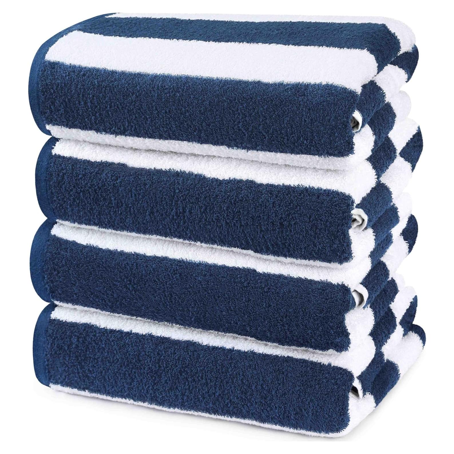 Toallas de Playa Utopia - Paquete de 4 Rayas Cabana 76x152 cm