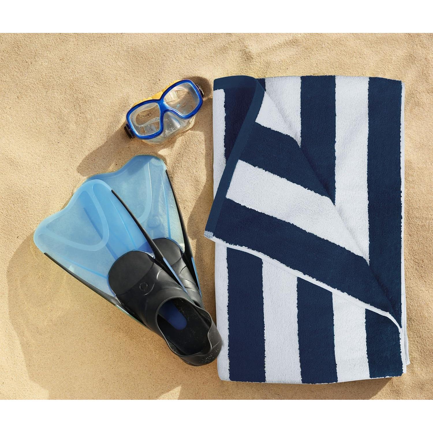 Toallas de Playa Utopia - Paquete de 4 Rayas Cabana 76x152 cm