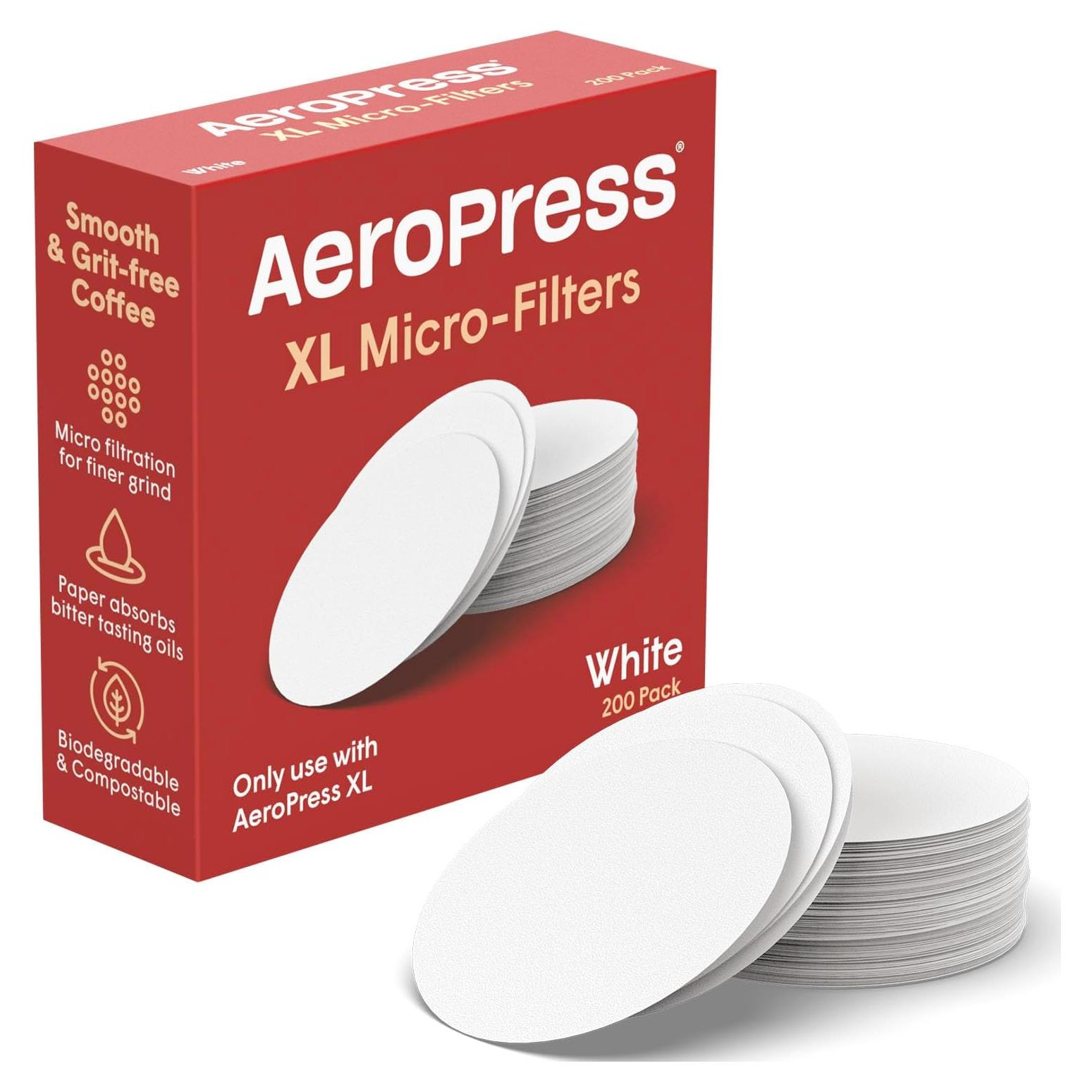 Filtros de Café Compostables AeroPress XL - 200 Unidades