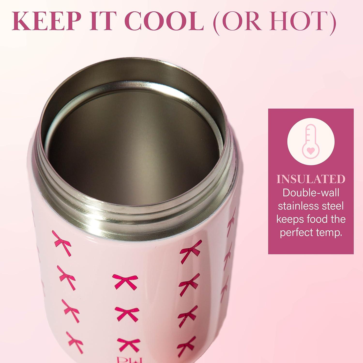 Tarro de Comida Aislado Paris Hilton 0.45L Rosa con Lazos