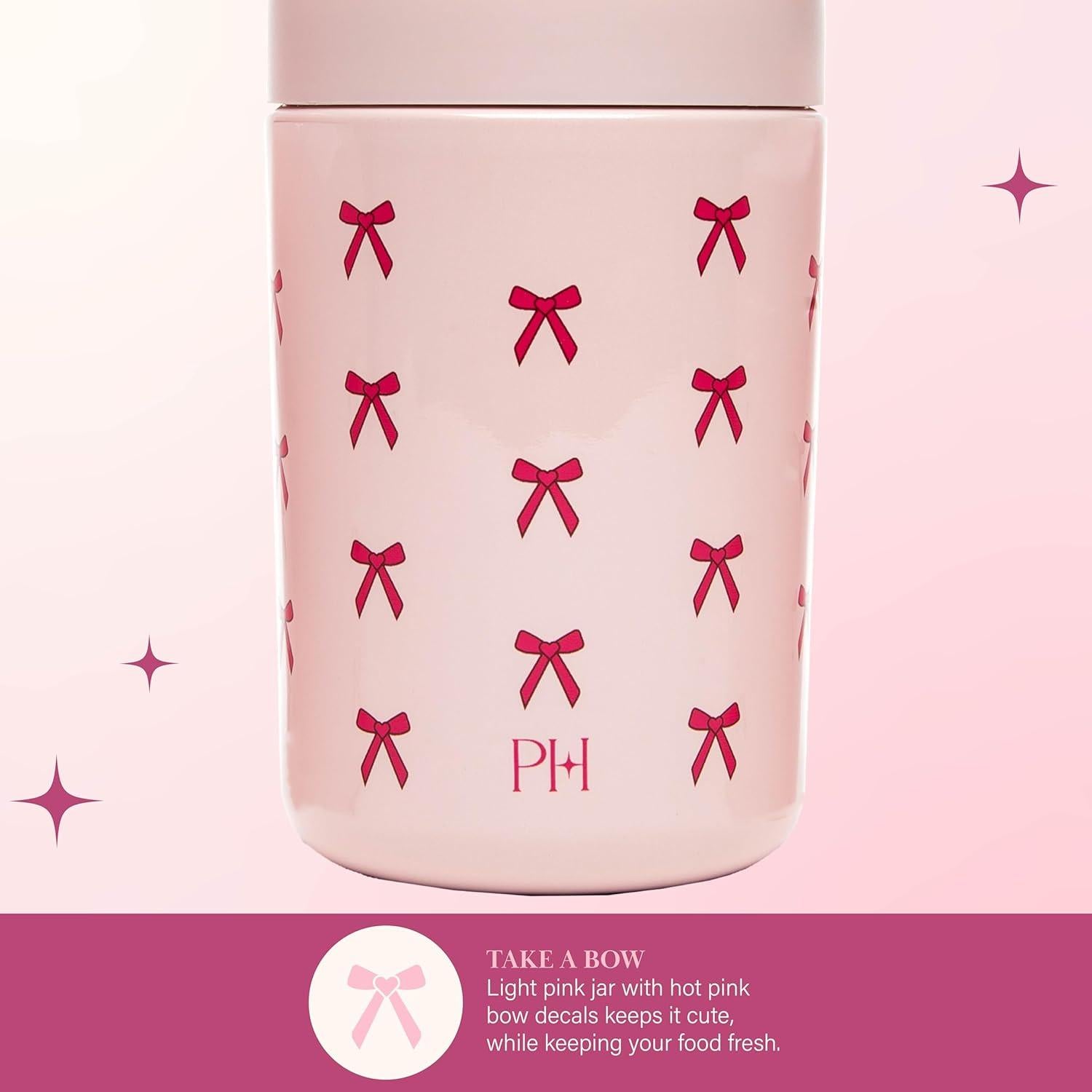 Tarro de Comida Aislado Paris Hilton 0.45L Rosa con Lazos